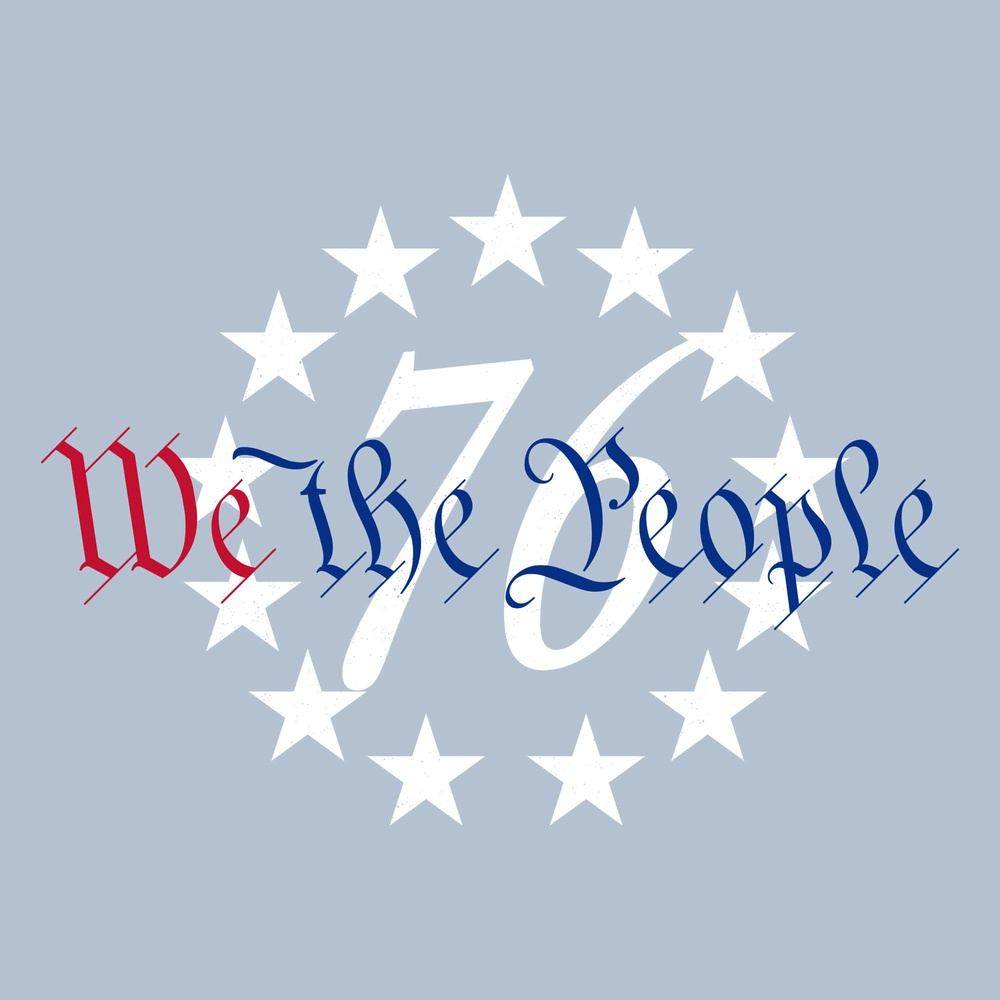 Women's 76 We The People Flowy Tank Top - Stonewash Denim Casual Tee for Summer Outfits, Beach Wear & Layering