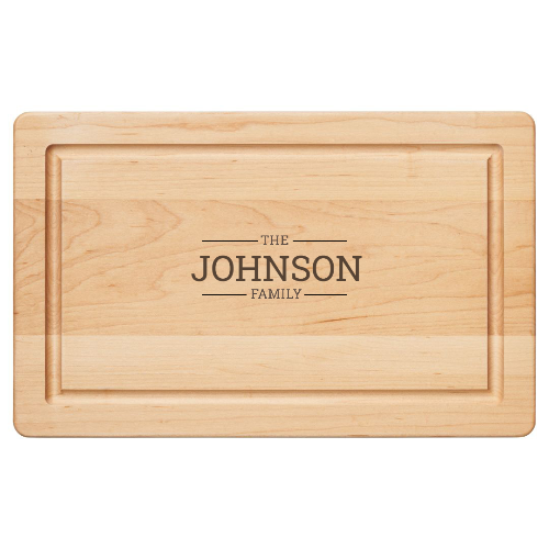 Personalized Maple Wood Cutting Board & Cheese Board - Engraved Custom Gift for Kitchen, Wedding, Housewarming - Perfect for Charcuterie, Serving, and Entertaining
