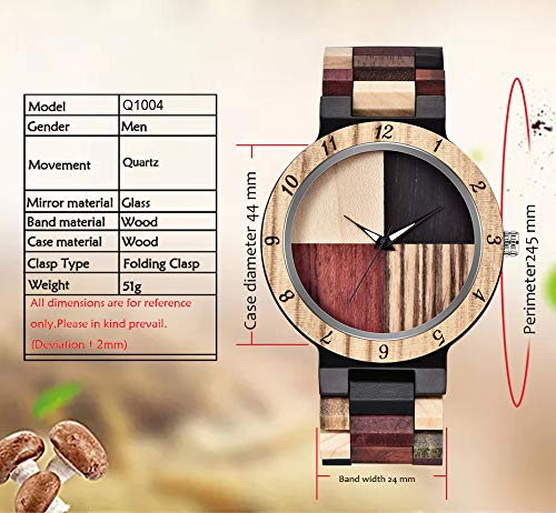 Stylish Unisex Wooden Watch for Women & Men - Handmade Zebra Wood & Bamboo Bracelet, Unique Geometric Design, Elegant Quartz Movement - Perfect for Casual Wear, Outdoor Adventures & Eco-Friendly Gifts