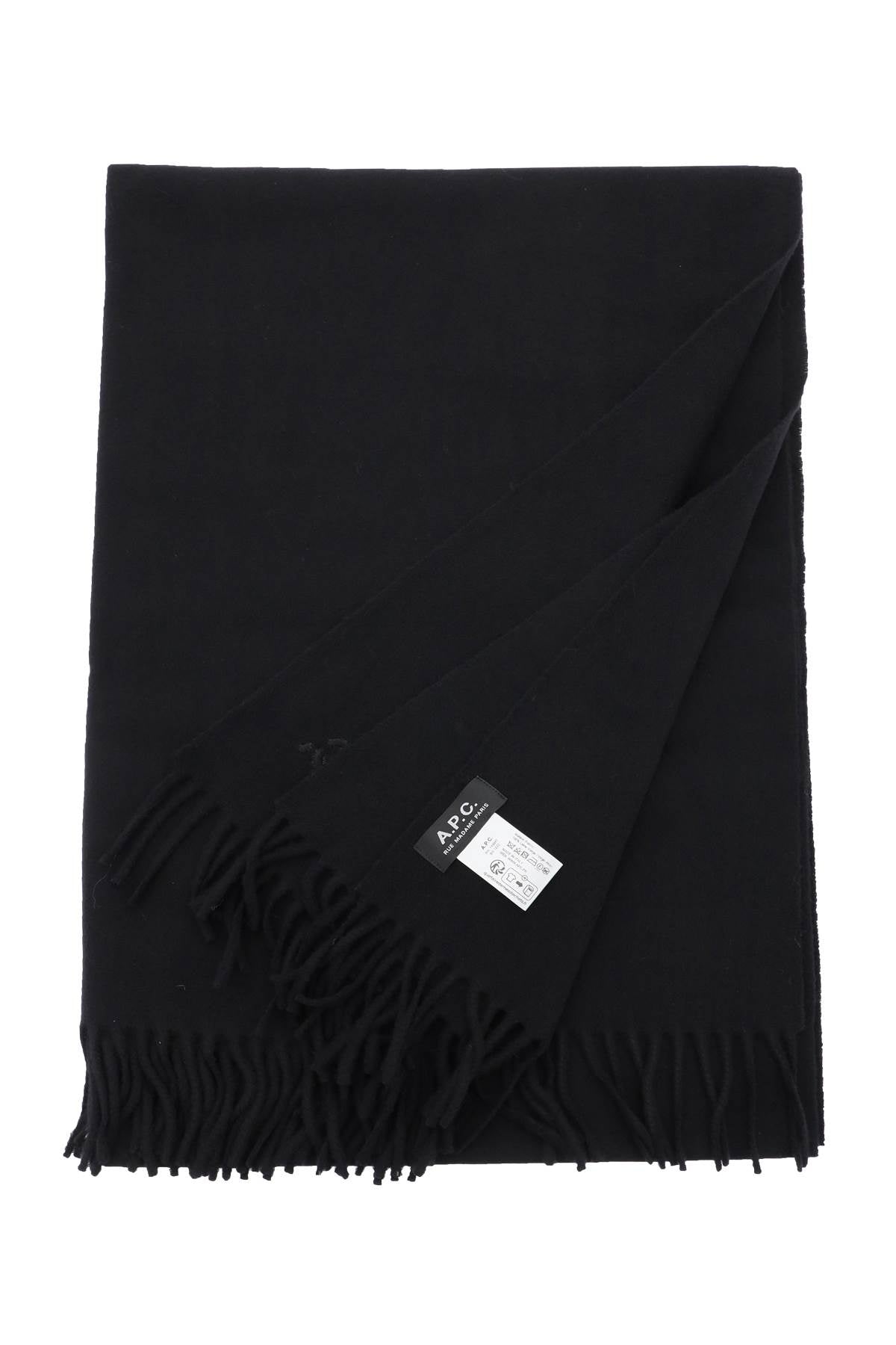 APC Alix Embroidered Wool Scarf - Warm Winter Fashion Accessory for Women - Perfect for Cold Weather, Outdoors & Holiday Gifts