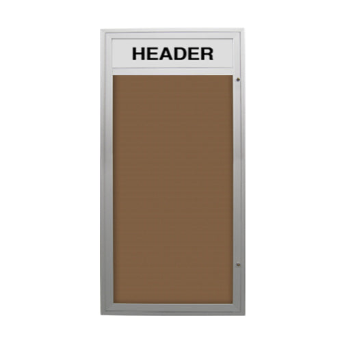 40x60 Large Outdoor Poster Display Case with Header - Single Door Weatherproof Sign Holder for Storefronts, Restaurants, and Events