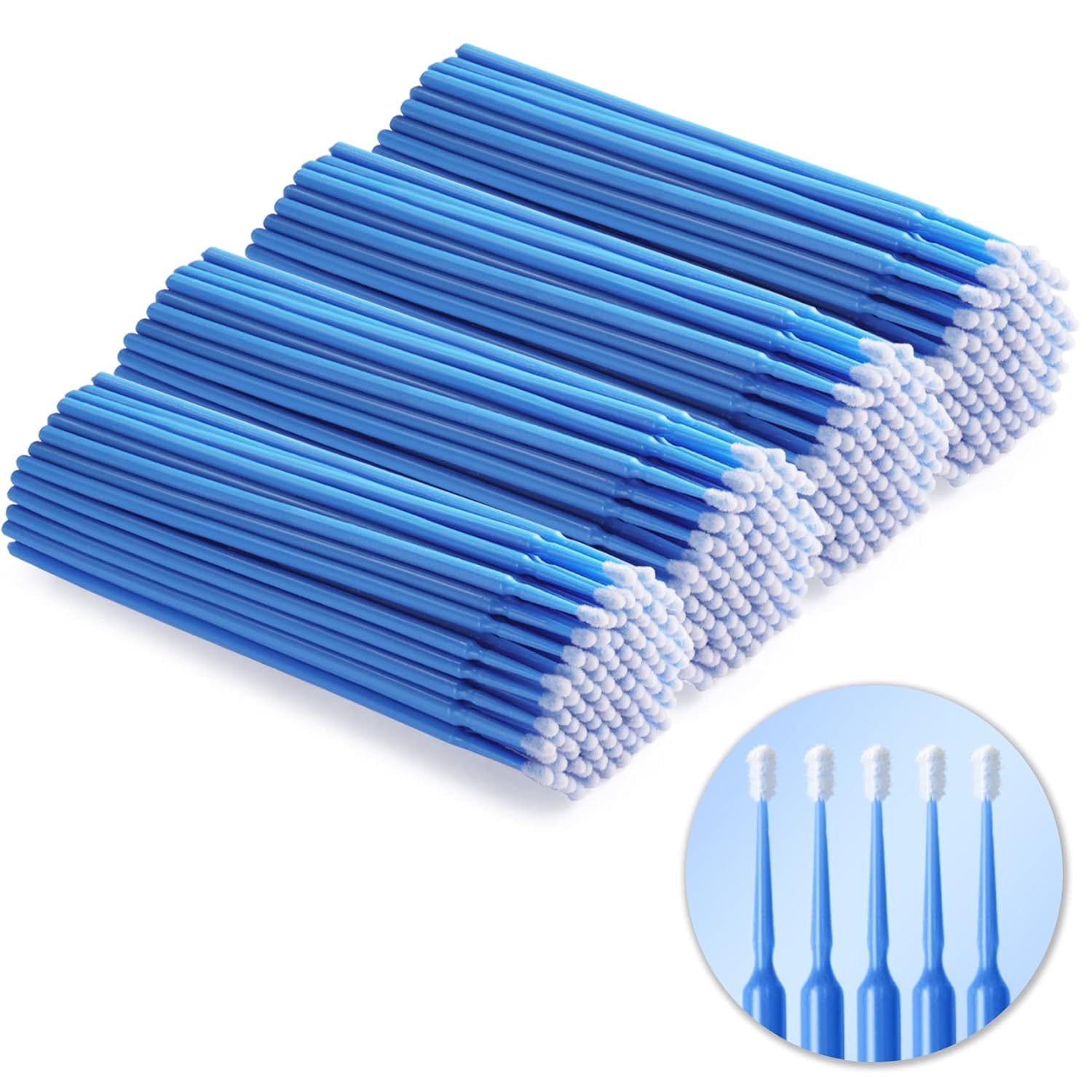 Premium Micro Applicator Brushes for Hairline & Eyelash Extensions - 50pc Professional Makeup Brush Set for Lash Glue Application & Cleaning - Perfect for Salon Professionals & DIY Beauty Enthusiasts
