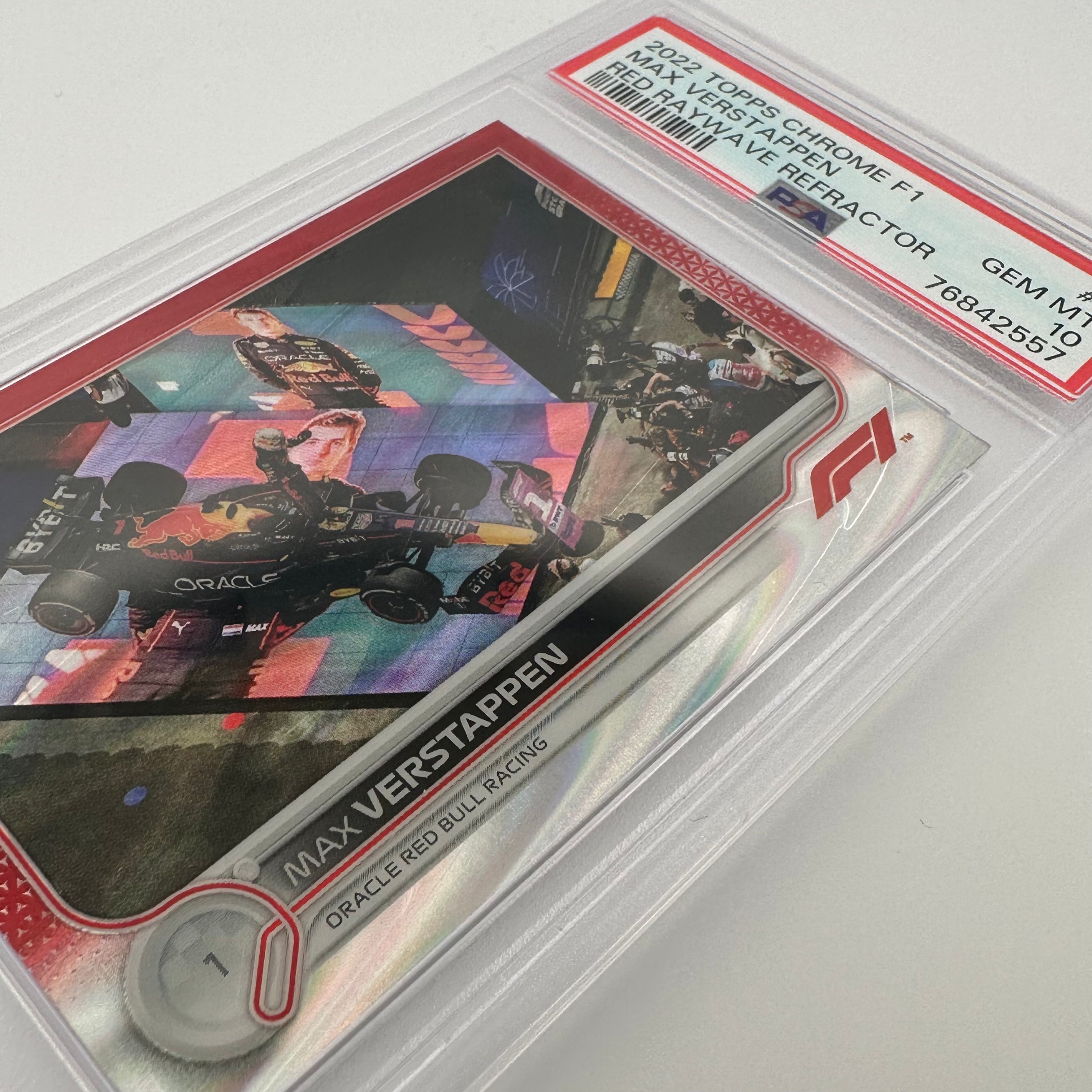 PSA 10 4/5 MAX VERSTAPPEN #3 RED RAYWAVE REFRACTOR - Rare Trading Card for Collectors & Sports Fans - Perfect for Display, Investment & Memorabilia Collection