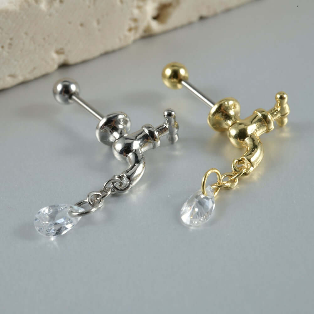 Cartilage Tragus Earrings for Women - Drop Water Faucet Design | DL1162 | Perfect for Piercing, Daily Wear & Unique Gifts