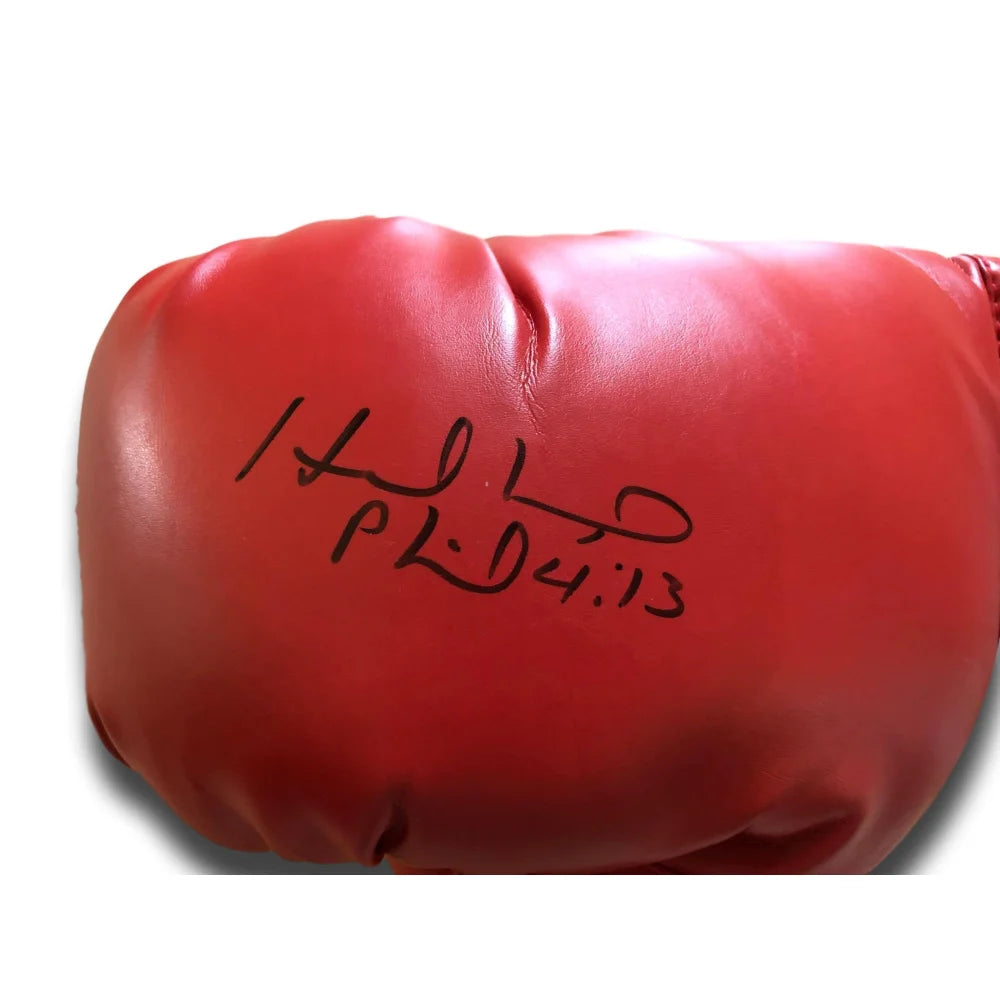 Evander Holyfield Autographed Everlast Red Boxing Gloves - JSA Certified Authentic Tyson Fight Collectible - Perfect for Boxing Memorabilia Display & Sports Fan Gifts