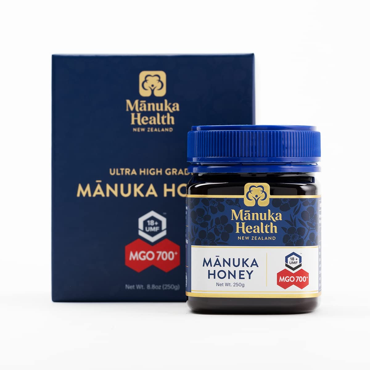 Premium UMF 18+/MGO 700+ Manuka Honey 8.8oz (250g) - Authentic Raw New Zealand Superfood for Immune Support, Wound Healing & Daily Wellness - Perfect for Tea, Toast & Natural Remedies