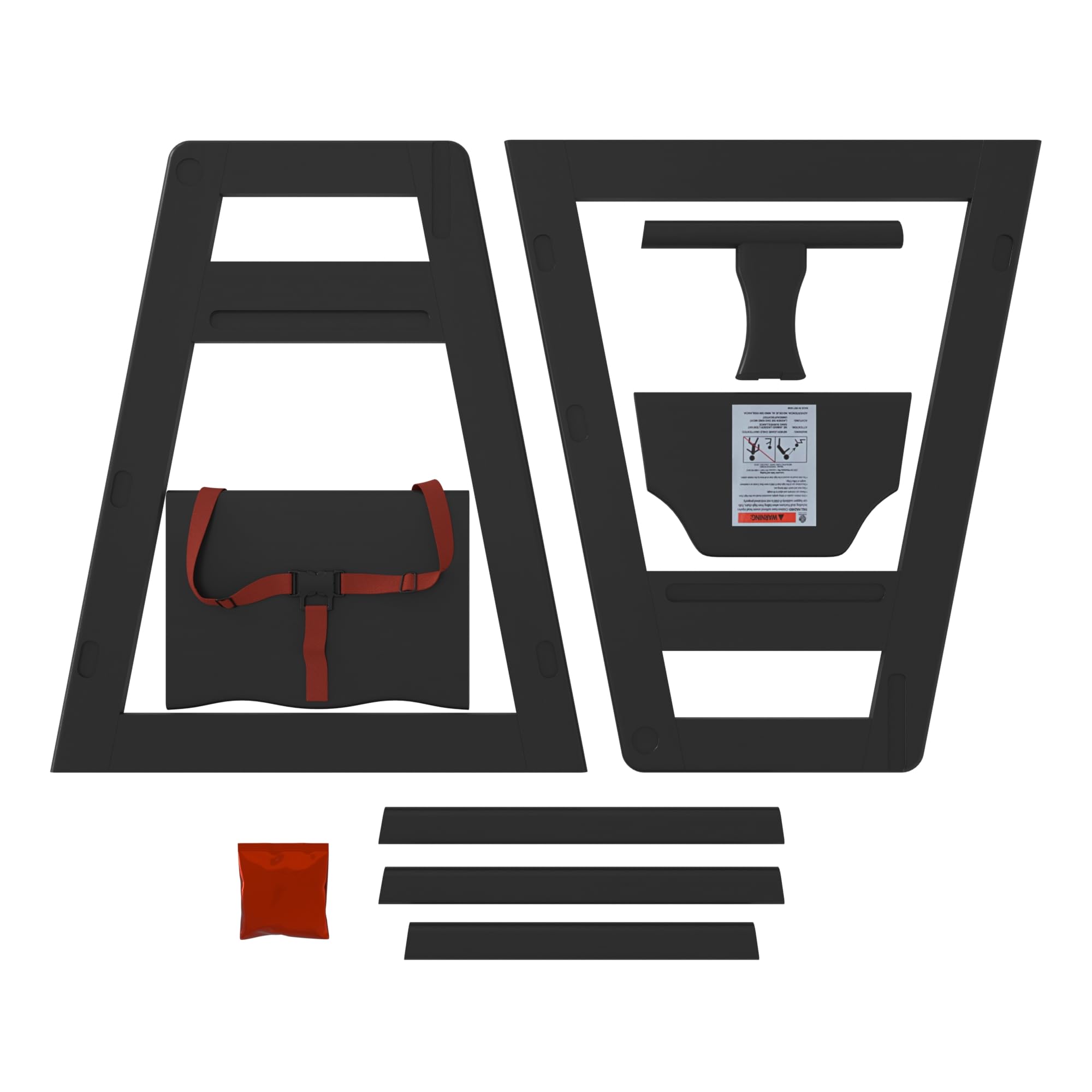 **Black Wooden High Chair for Babies & Toddlers - Portable Travel & Restaurant Wood Highchair with Safety Straps - Foldable Booster Seat for Girls & Boys - Easy Assembly - Perfect for Home, Dining & Travel**
