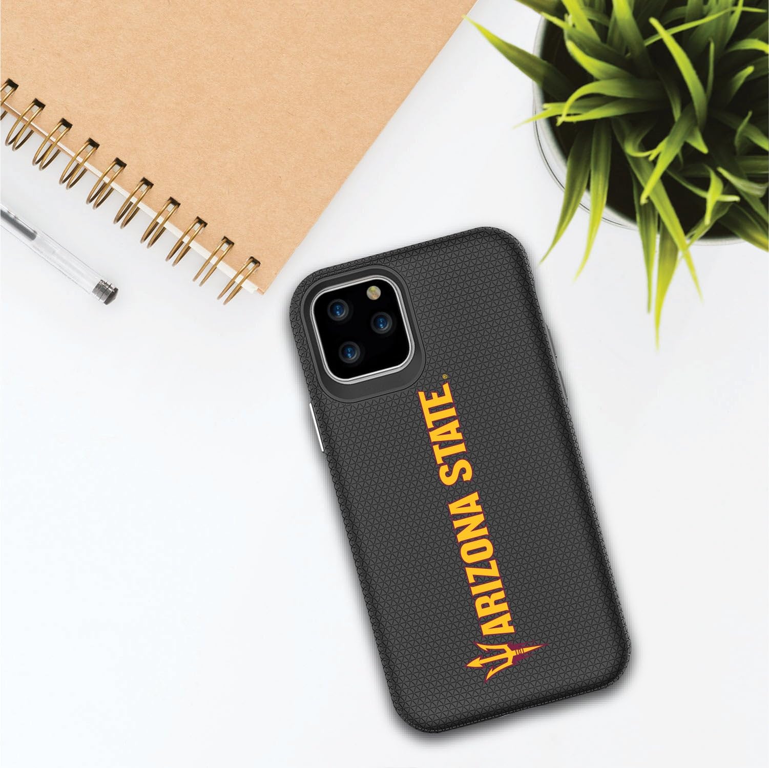 OTM Essentials Shockproof Phone Case for iPhone XR - Durable Hard Shell with Arizona State University Design - Perfect for College Students, Travel & Everyday Protection