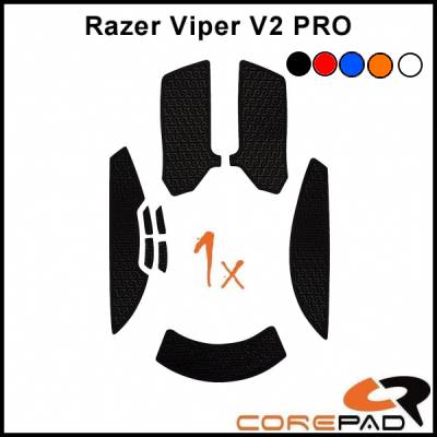 Razer Viper V2 Pro Corepad Soft Grips - Non-Slip Mouse Grip Tape with Flat Edge for Enhanced Gaming Control | Perfect for FPS, MOBA & Esports Tournaments
