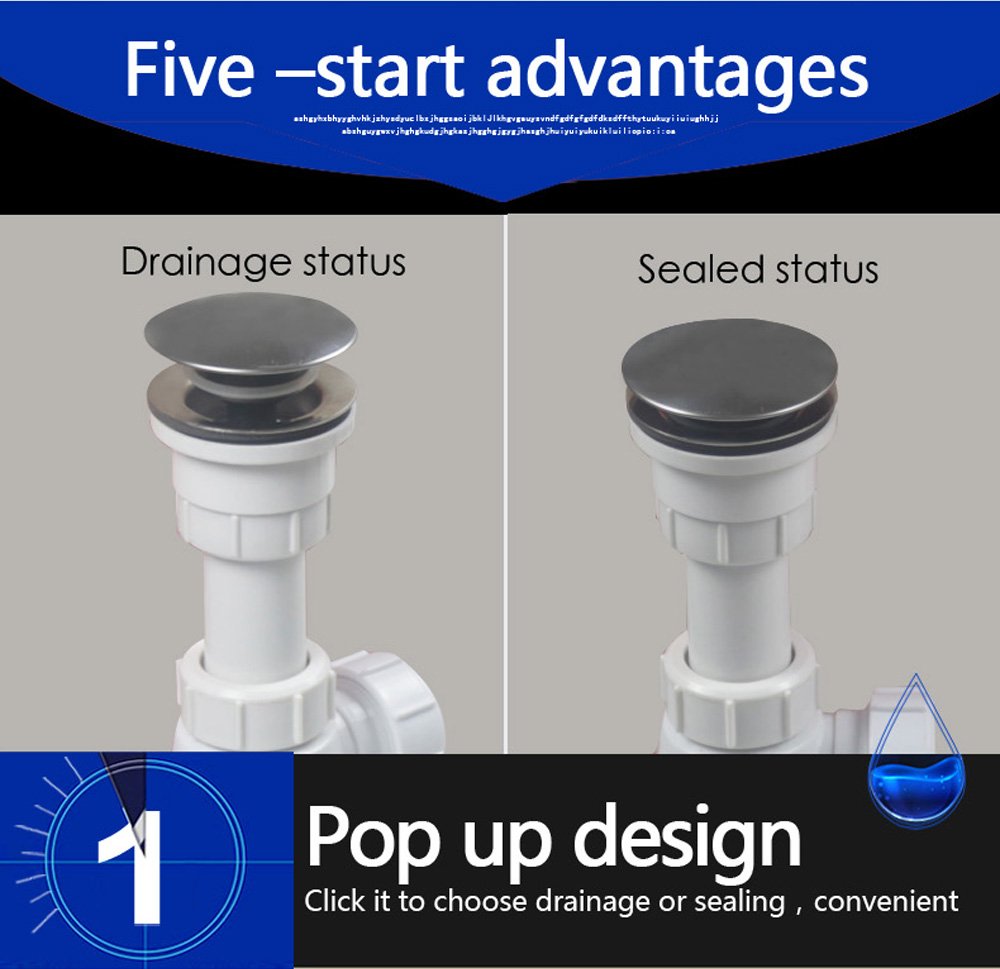**Talea Basin Strainer Pipe with Pop-Up Click Clack Waste - Durable Bathroom Sink Drain for Easy Cleaning & Maintenance**    *(Use Case: Perfect for modern bathrooms, kitchen sinks, and laundry rooms to prevent clogging and ensure smooth drainage.)*
