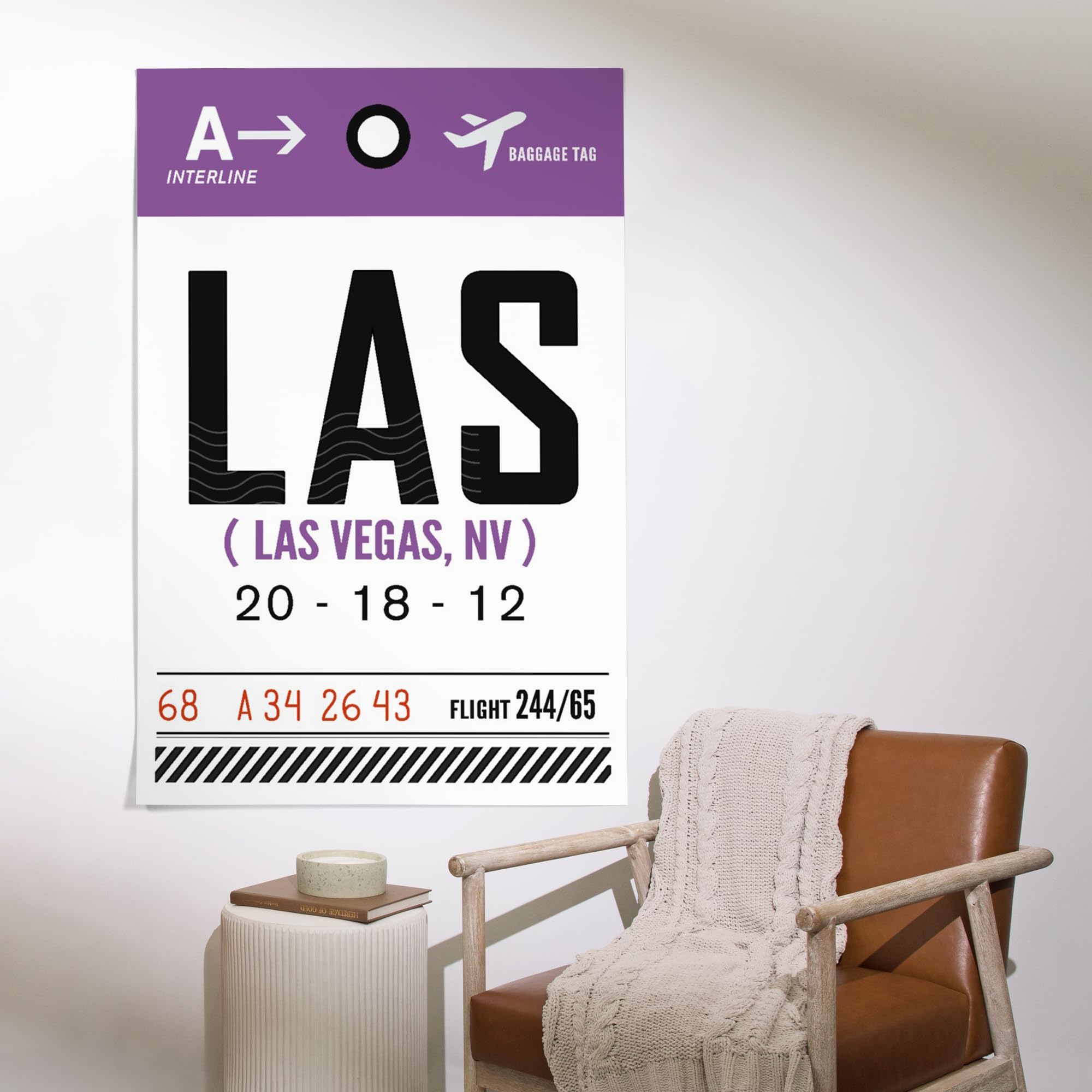 Lantern Press 36x54 Inch Giclee Art Print - Las Vegas Nevada Landscape Wall Decor | Premium Canvas Art for Living Room, Bedroom & Office