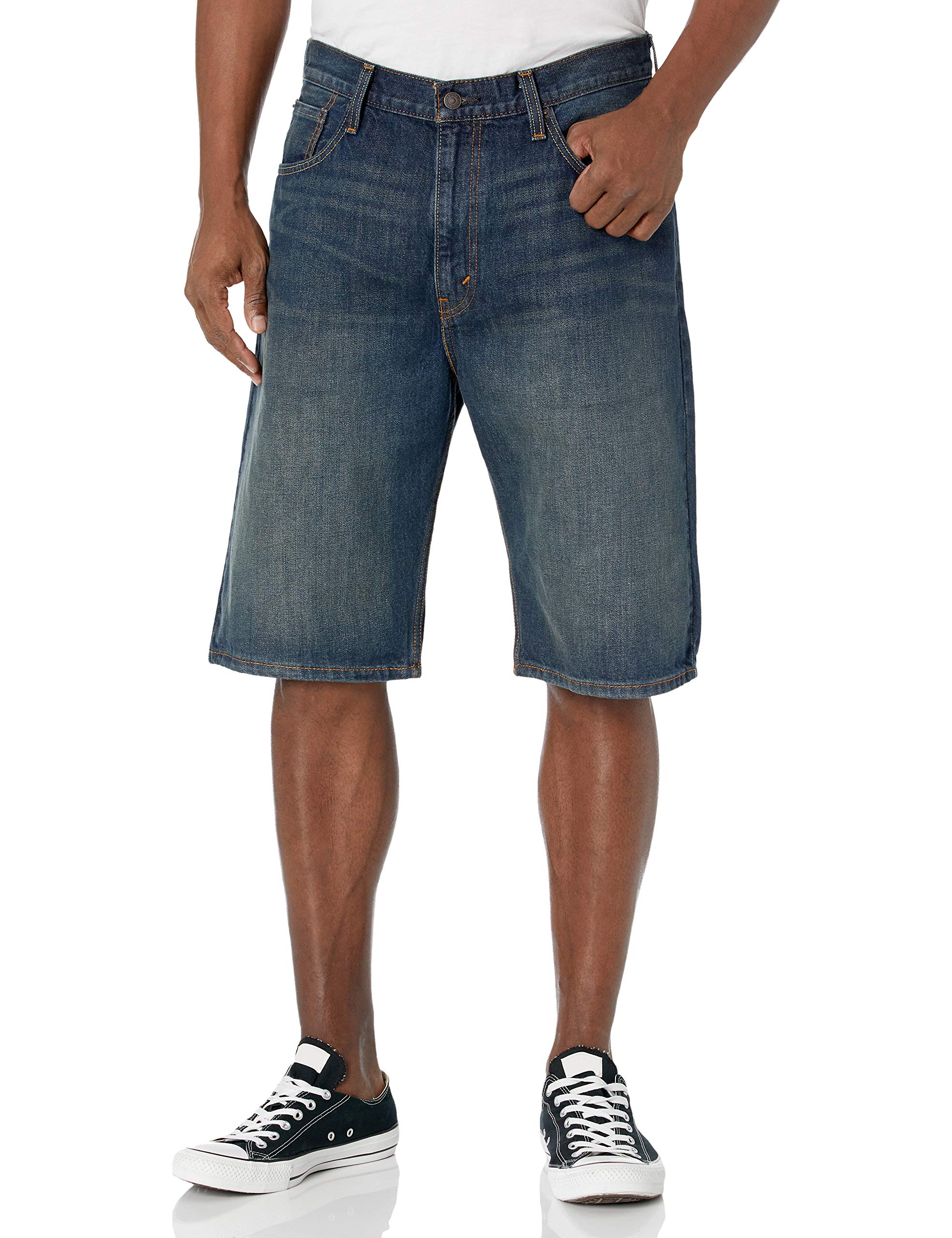 Levi's Men's 569 Loose Fit Straight Leg Denim Shorts - Comfortable Casual Wear for Summer Outdoor Activities