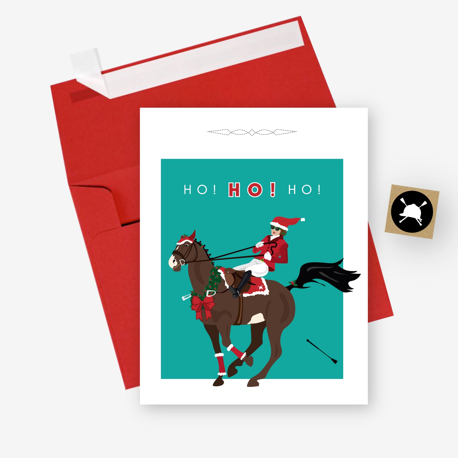 Equestrian Christmas Card - Holiday Greeting Card for Horse Lovers - Perfect for Equestrian Enthusiasts & Christmas Celebrations