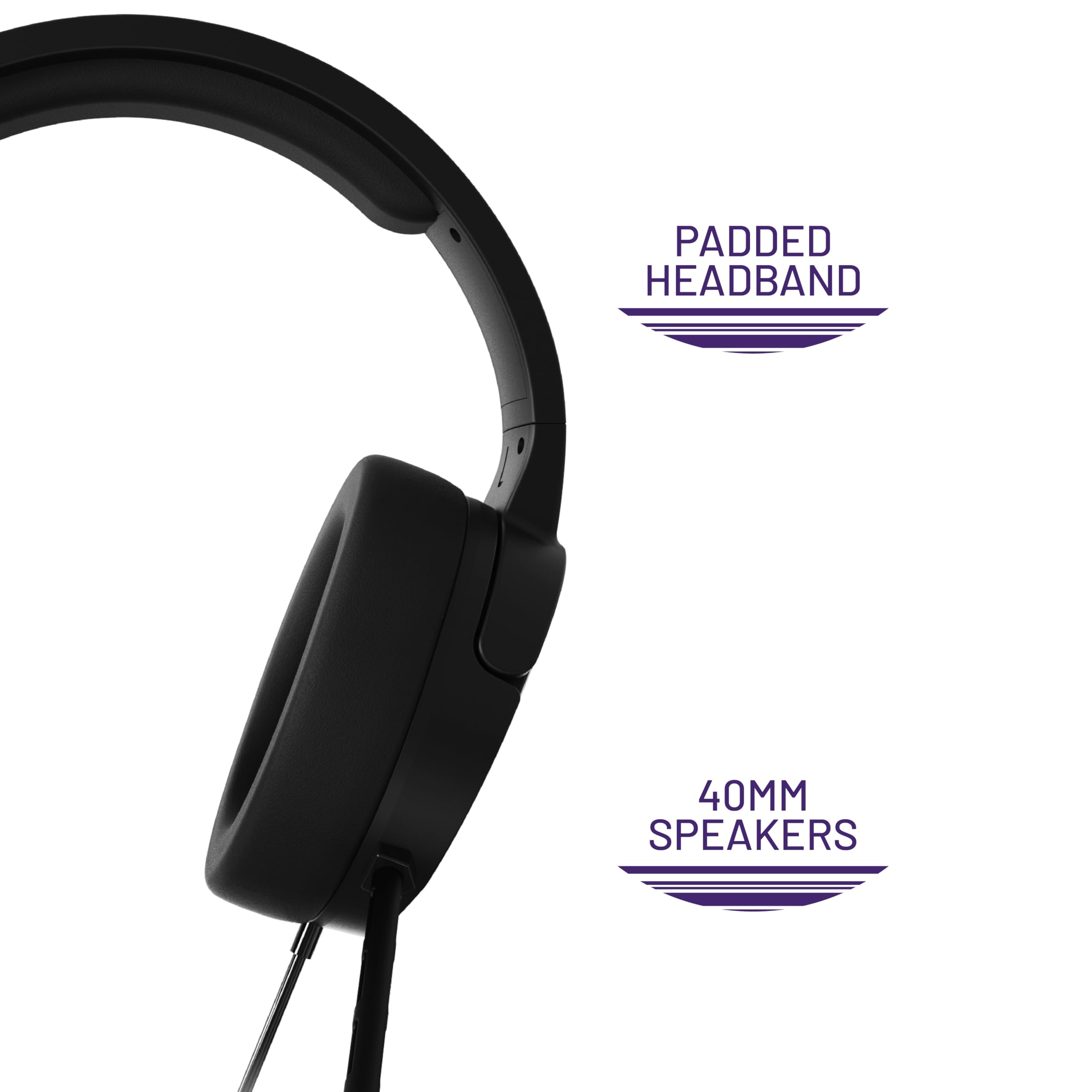 STEALTH Panther Gaming Headset - Over Ear Noise Cancelling Headphones with Flexible Mic for PS5, PS4, Xbox, Switch, PC - 3.5mm Jack, 1.5m Cable - Lightweight & Comfortable for Long Gaming Sessions - Perfect for FPS, RPG & Online Multiplayer Games