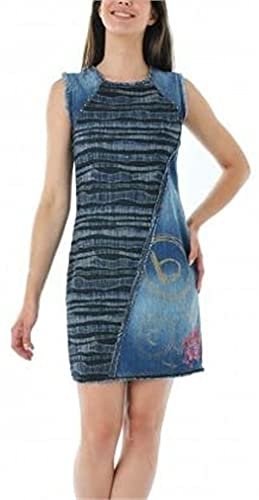 Desigual Women's Floral Print Summer Dress - Casual Sleeveless V-Neck Sundress for Beach, Vacation & Date Night