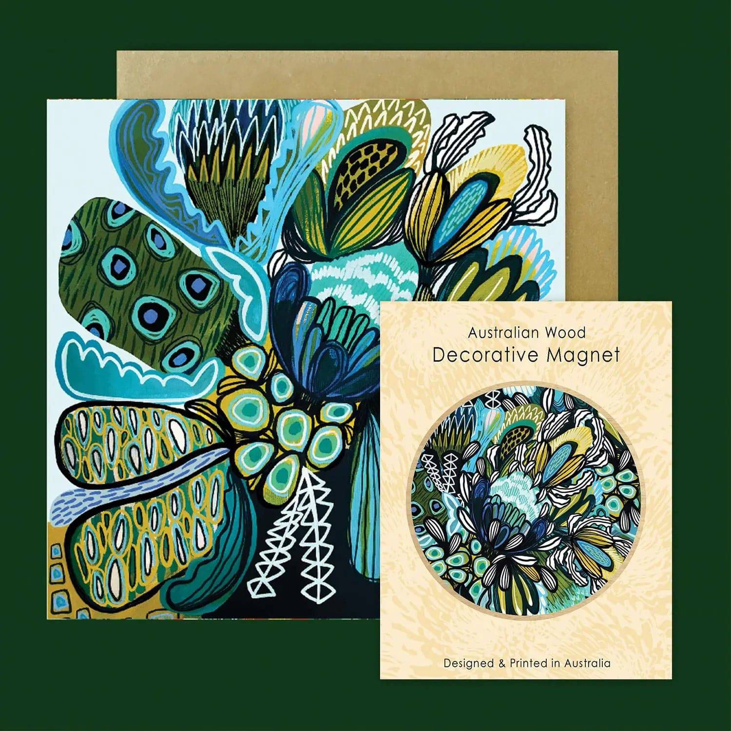 Azure Proteas Magnetic Gift Set with Greeting Card - Perfect for Birthdays, Anniversaries & Thank You Gifts