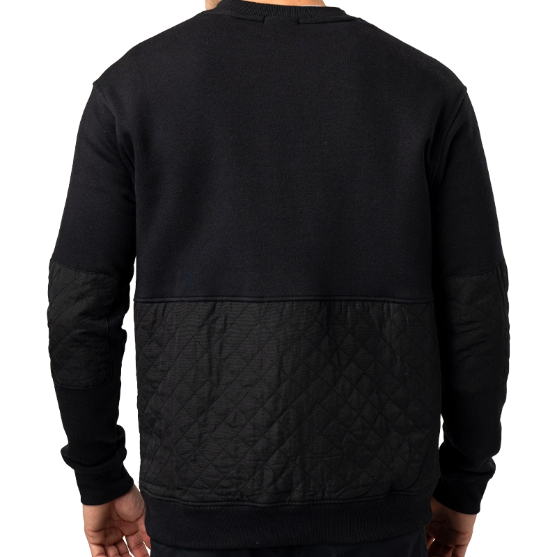 Bauer Quilted Crew Senior Black Jacket - Warm & Comfortable Winter Outerwear for Men - Perfect for Outdoor Activities, Hiking, and Casual Wear