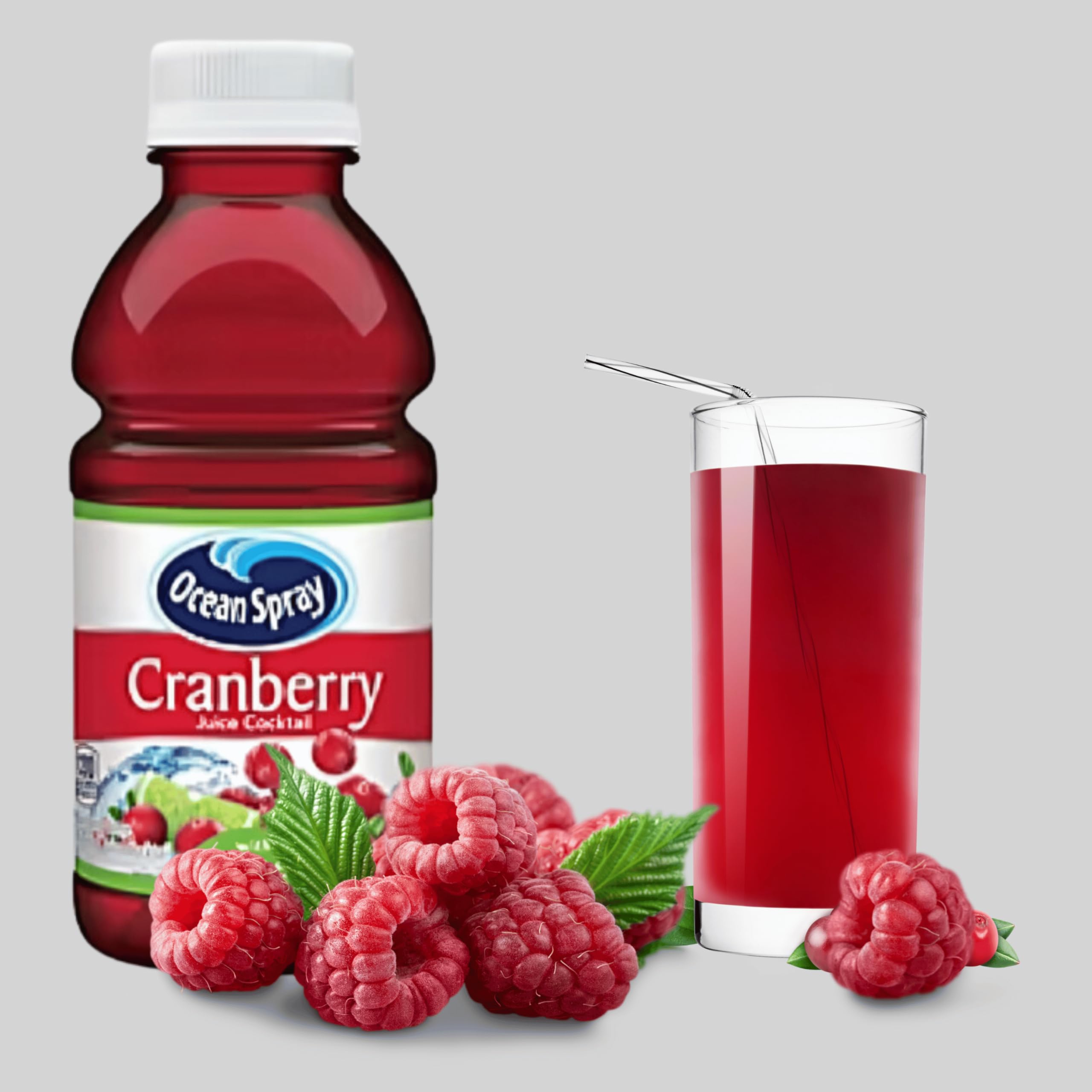 Ocean Spray Suntime Funtime Faves Variety Pack - 10 Fl Oz Juice Drink Bottles (Pack of 10 with Straws) - Refreshing Fruit Flavors for Picnics, BBQs & Summer Parties - By Drinkolin