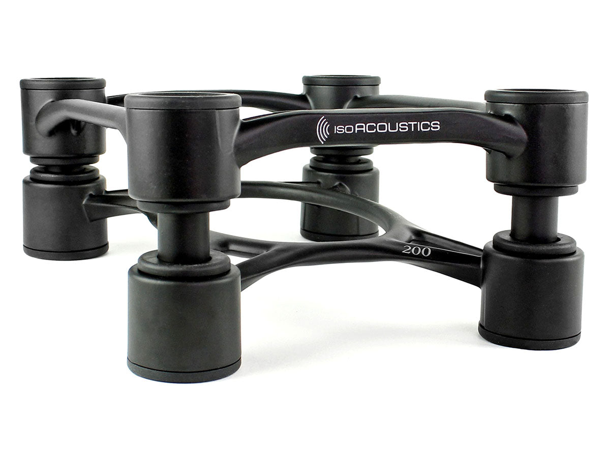 Isoacoustics Aperta200 Aluminum Acoustic Isolation Speaker Stands - Pair - Perfect for Studio Monitors & Bookshelf Speakers - Reduce Vibrations & Improve Sound Quality