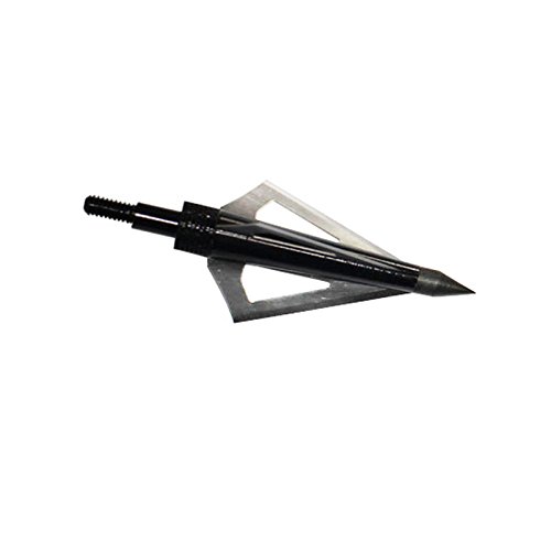 12Pcs 125 Grain Fixed Blade Broadheads for Hunting - 3 Steel Blades Archery Arrowheads Compatible with Compound Bows & Crossbows - Includes Plastic Case (Great for Target Practice & Big Game Hunting)