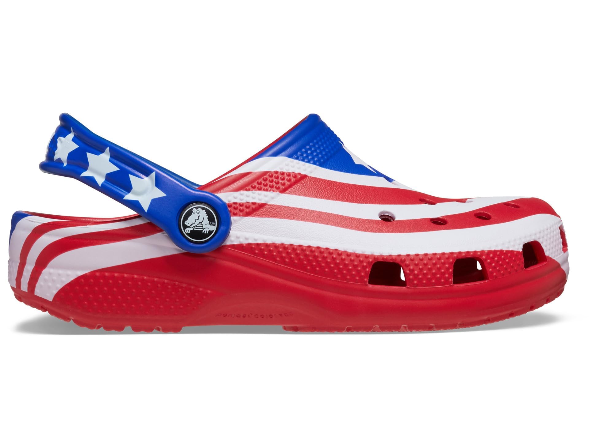 Crocs Unisex Kids Classic American Flag Clogs - Comfortable Slip-On Water Shoes for Toddler, Little Kid & Big Kid - Perfect for Beach, Pool, and Outdoor Play