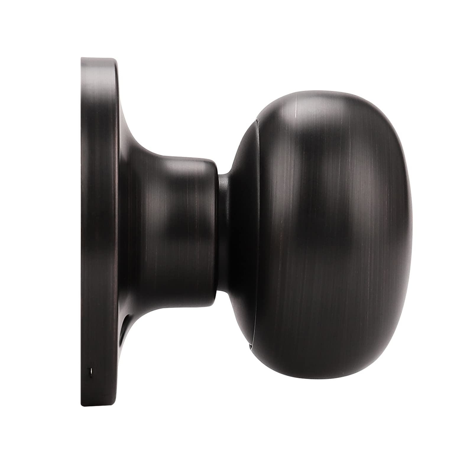 10 Pack Half Dummy Knobs for Closet Doors - Oil Rubbed Bronze Interior Door Knobs, Round Stainless Steel Closet Door Handles for Bedroom, Wardrobe & Cabinet Doors