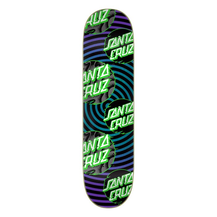 Santa Cruz Vivid Multi Dot 7-Ply Birch Skateboard Deck - Durable & Stylish Cruiser for Street & Park Skateboarding