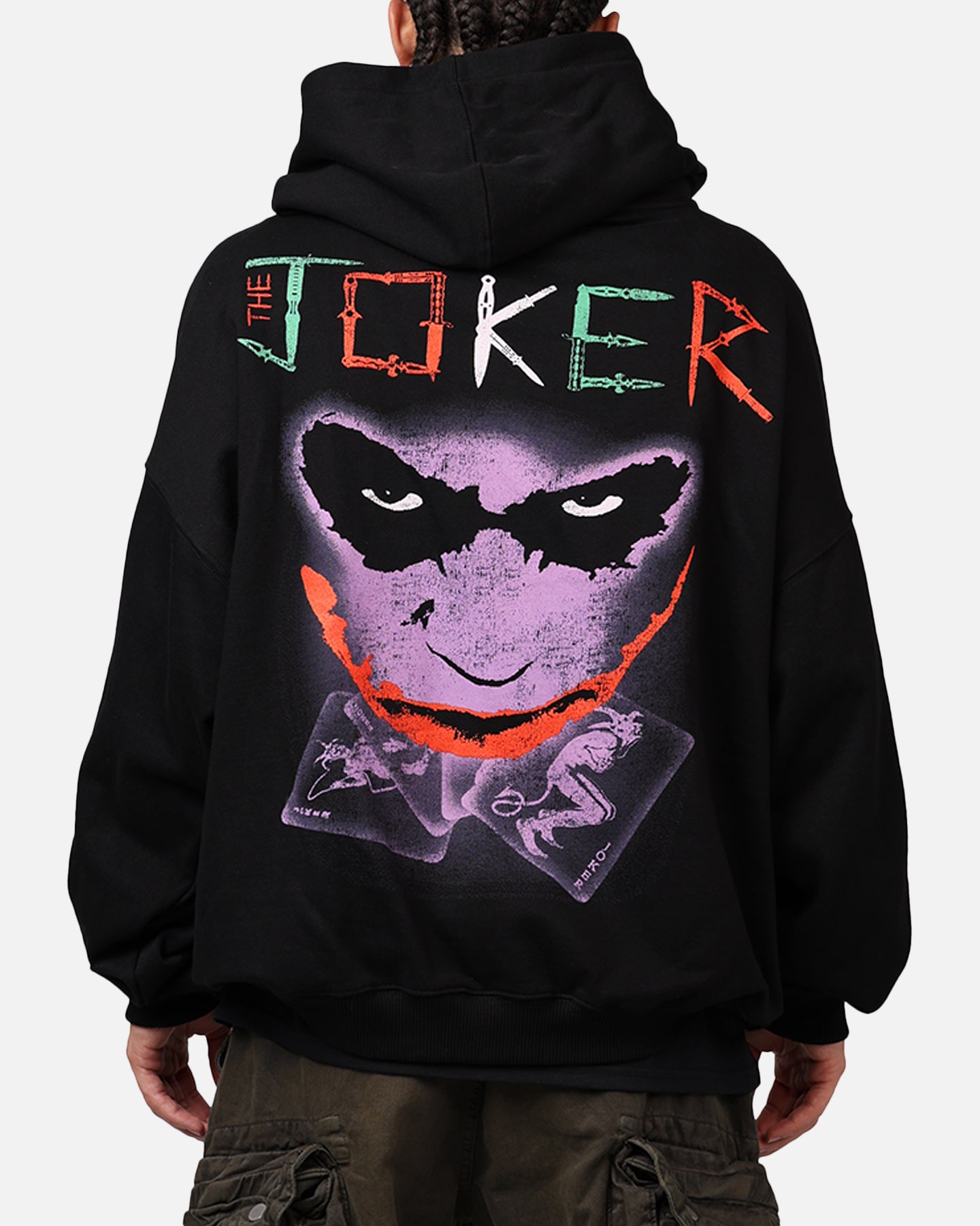DC Batman The Joker Scars Premium Hoodie - Black Superhero Graphic Pullover for Men & Women | Perfect for Cosplay, Halloween & Comic Con
