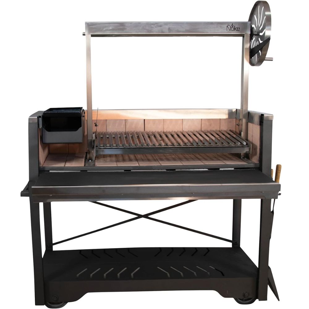 Premium Argentine Charcoal Grill - Santa Maria Style Freestanding BBQ Pit for Outdoor Cooking | Backyard Grilling, Camping & Tailgating