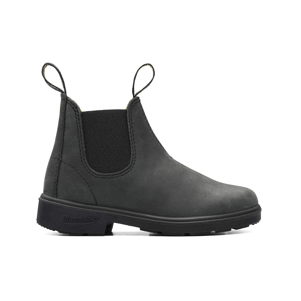 Blundstone 1325 Kids Rustic Black Chelsea Boots - Waterproof & Comfortable Leather Ankle Boots for Boys & Girls - Perfect for School, Outdoor Play & Everyday Wear