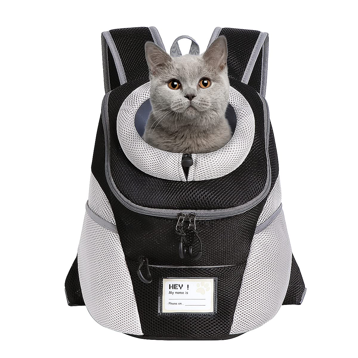 ENNEFU Comfortable Pet Carrier Backpack for Dogs & Cats - Breathable Front Pack with Head Out Design, Padded Shoulder Straps for Hiking, Outdoor Travel & Daily Use (10-13 lbs Recommended Weight) - Perfect for Vet Visits, Shopping Trips & Outdoor Adventures