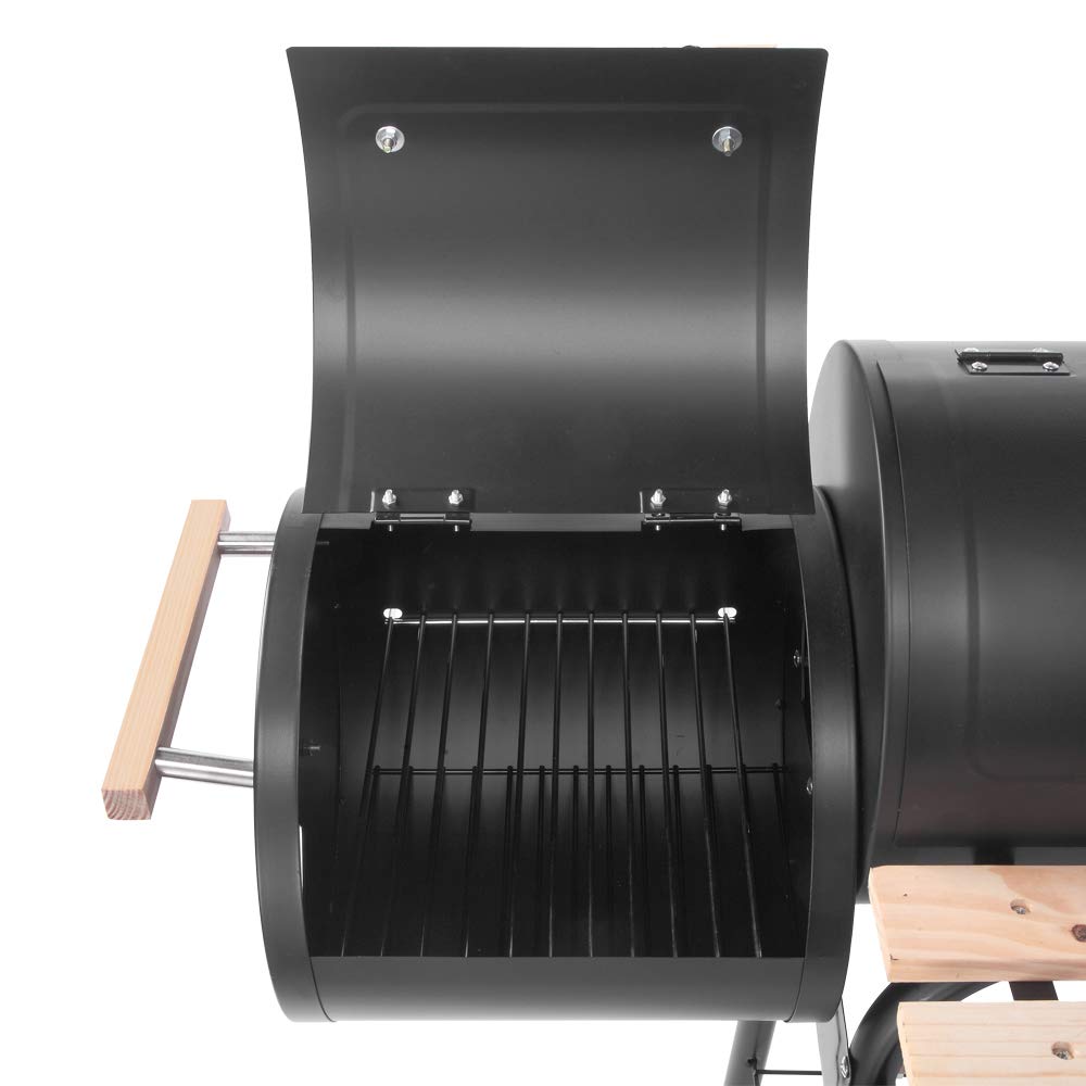 Patio Pro Charcoal Grill with Cover, Wheels & Temperature Gauge - Large Portable BBQ Grill with Side Tables for Outdoor Cooking, Camping, Picnics, Backyard Parties and Tailgating - Perfect for Family Gatherings, Events and Summer Grilling