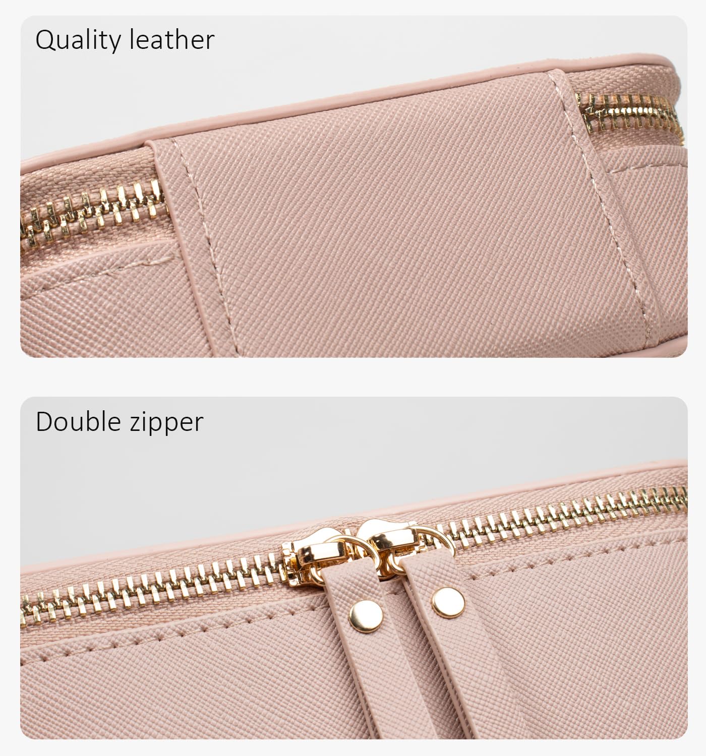 LETGO Clear Makeup Bags Small | TSA Approved Toiletry Bag with Zipper | Mini Clear Makeup Pouch Organizer for Travel Essentials | Clear Cosmetic Bags for Car Storage (Mini-Nude) | Perfect for Air Travel, Gym & Daily Organization