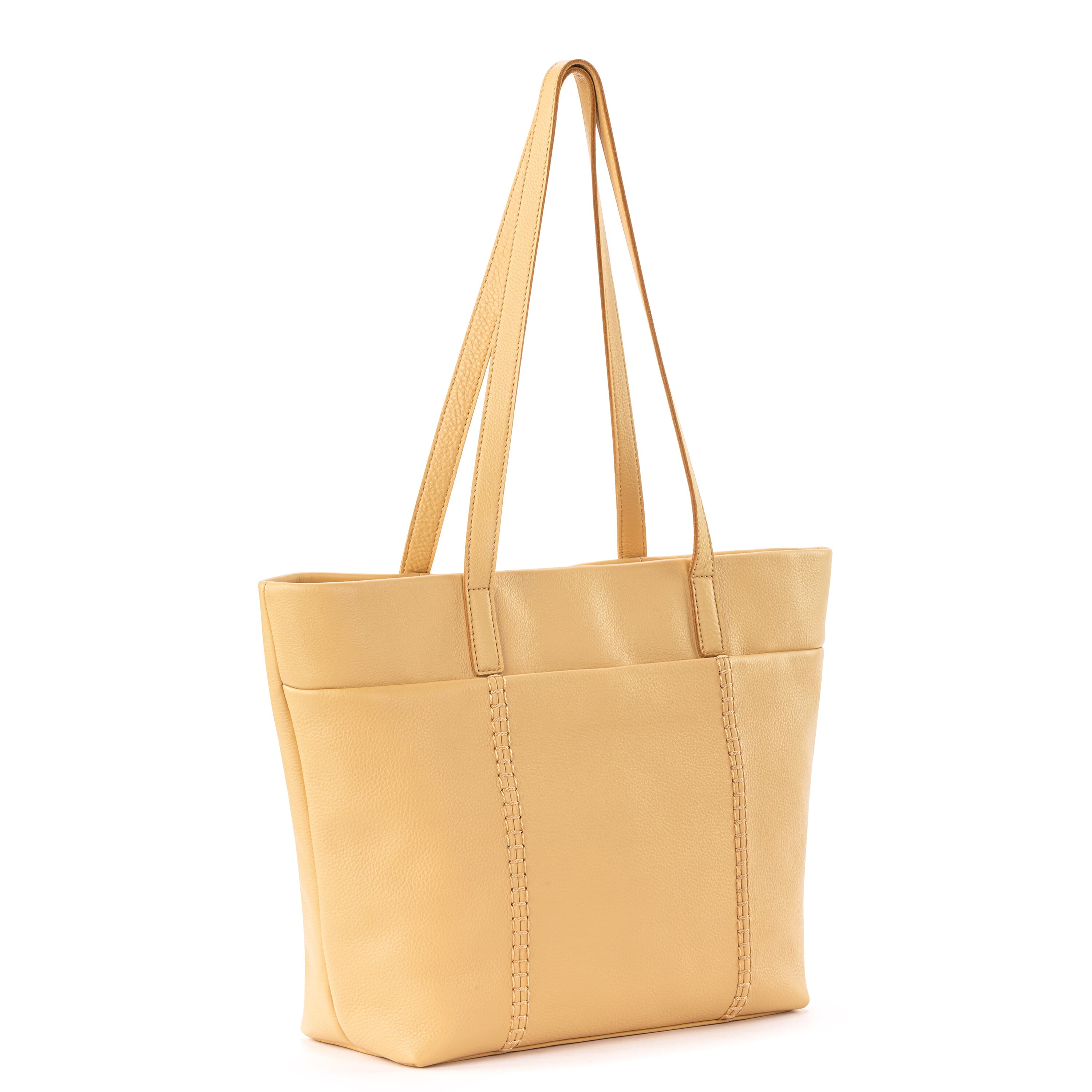 Premium Metro Tote Bag - Genuine Leather Handbag in Classic Buttercup Yellow | Perfect for Work, Travel & Everyday Use