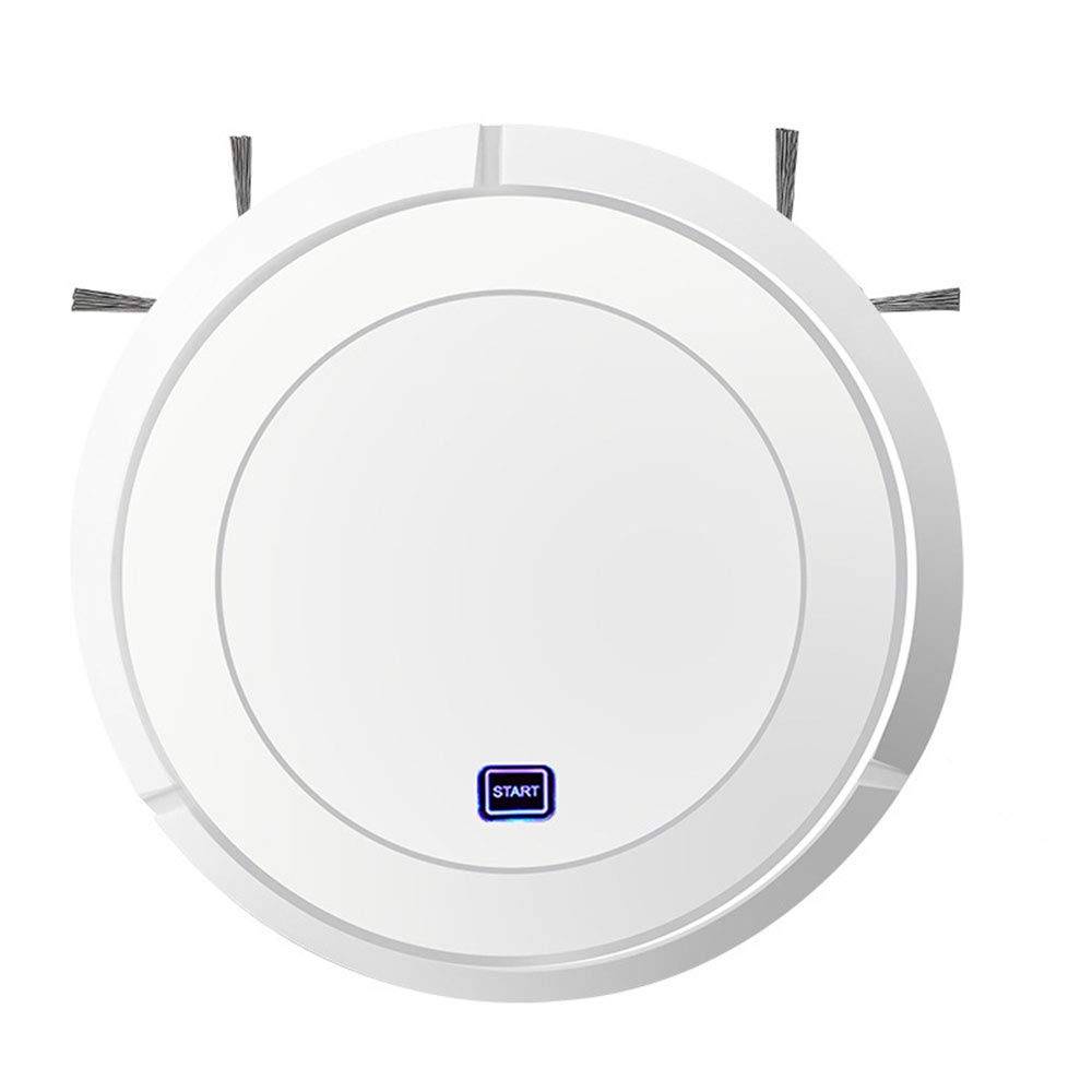 3-in-1 Robotic Vacuum Cleaner with Sweeping, Vacuuming & Mopping - Smart USB Charging Auto Cleaner for Hard Floors & Carpets | Perfect for Home, Office & Pet Hair Cleaning (White)