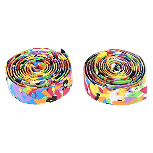 GARNECK EVA Camouflage Bicycle Handlebar Tape - Cork Grip Road Bike Handle Wrap with Bar Plugs (Assorted Colors) | Comfortable Cycling Accessories for Road Bikes & Commuting