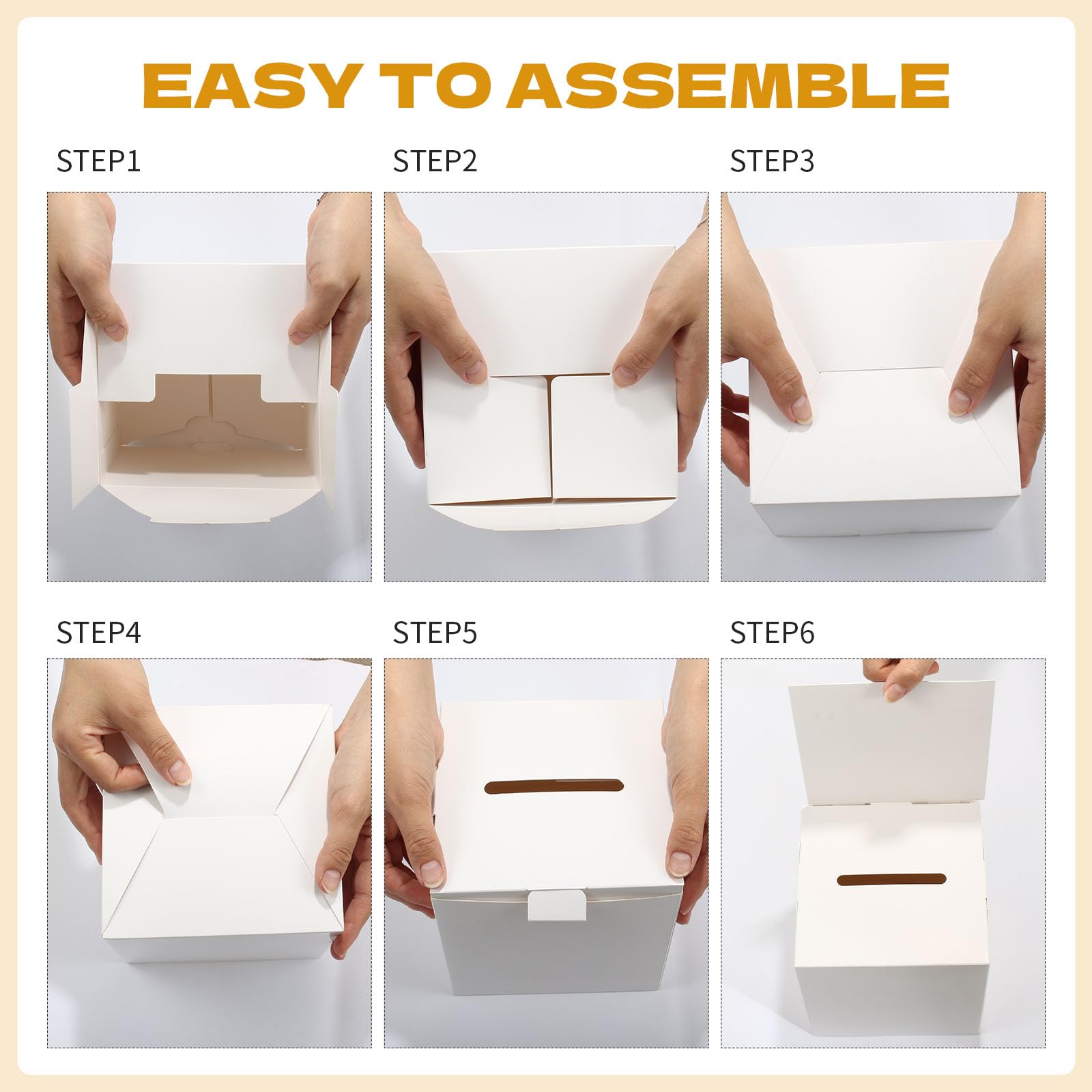 4-Piece Bulk Raffle Box Set with Slots & Removable Header - Ballot, Donation, Voting Box for Fundraising, Auctions, Charity Events - Perfect for Ticket Collection, Suggestion Boxes & Contest Voting