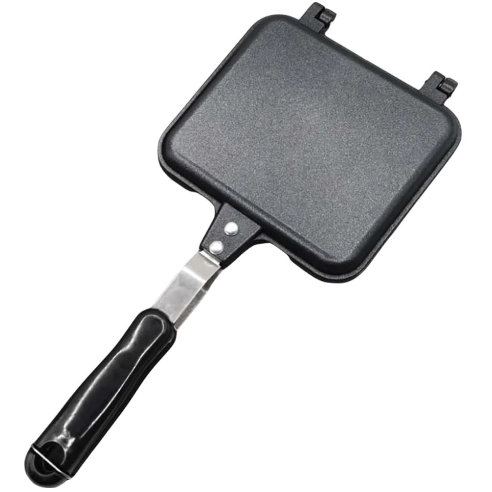 **Non-Stick Sandwich Skillet & Waffle Maker – Double-Sided Aluminum Cookware for Breakfast, Steak & Panini – Perfect for Home, Camping & Quick Meals**