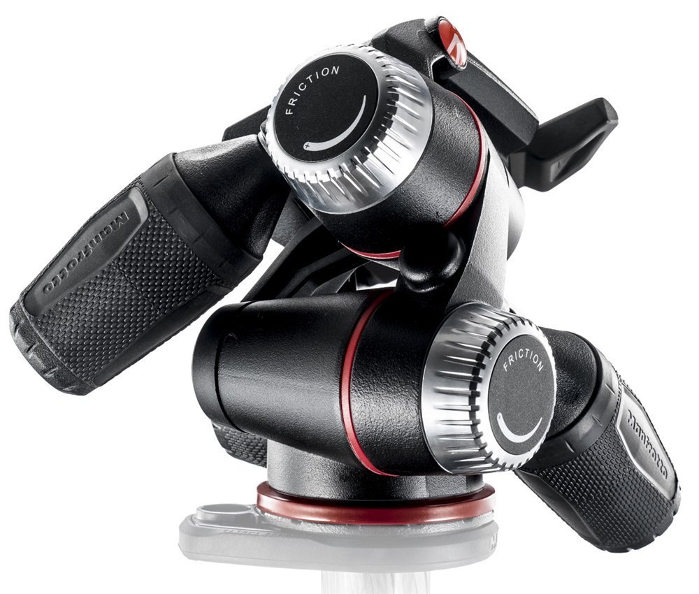 Manfrotto MHXPRO-3W X-PRO 3-Way Tripod Head with Retractable Levers & Friction Control | Includes 2 ZAYKiR Quick Release Plates | Perfect for Photography, Videography & Studio Work