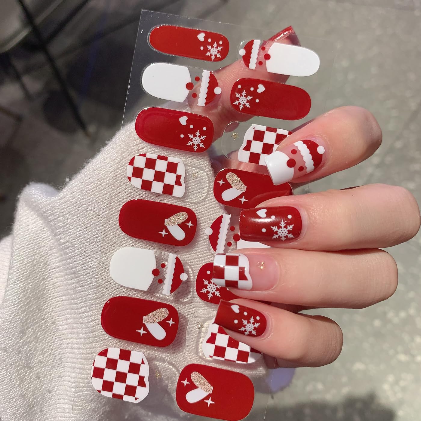 6 Sheets Christmas Nail Stickers - Snowflake & Santa Designs for Winter Manicure