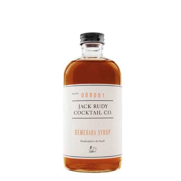 Jack Rudy Cocktail Demerara Syrup 236ml - Premium Mixer for Old Fashioned, Tiki Drinks & Craft Cocktails at Home Bar