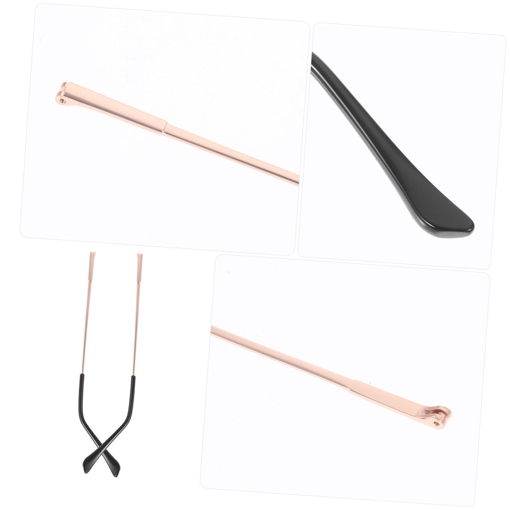 JECOMPRIS 1 Pair of Glasses Replacement Arms - Adjustable Eyeglass Temple Hooks for Repairing Broken Frames (Fits Most Glasses & Sunglasses) - Perfect for Reading, Driving, and Outdoor Activities