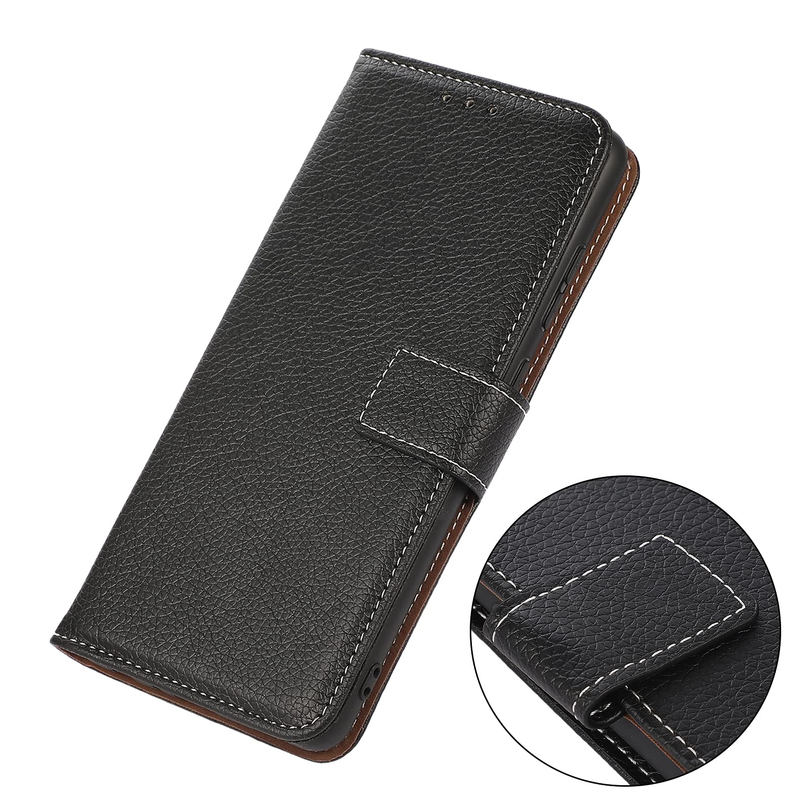 Sony Xperia 10 III Phone Case - Premium Litchi Texture PU Leather Flip Cover with Card Holder & Stand | Wallet Case for Daily Use, Travel & Business Meetings