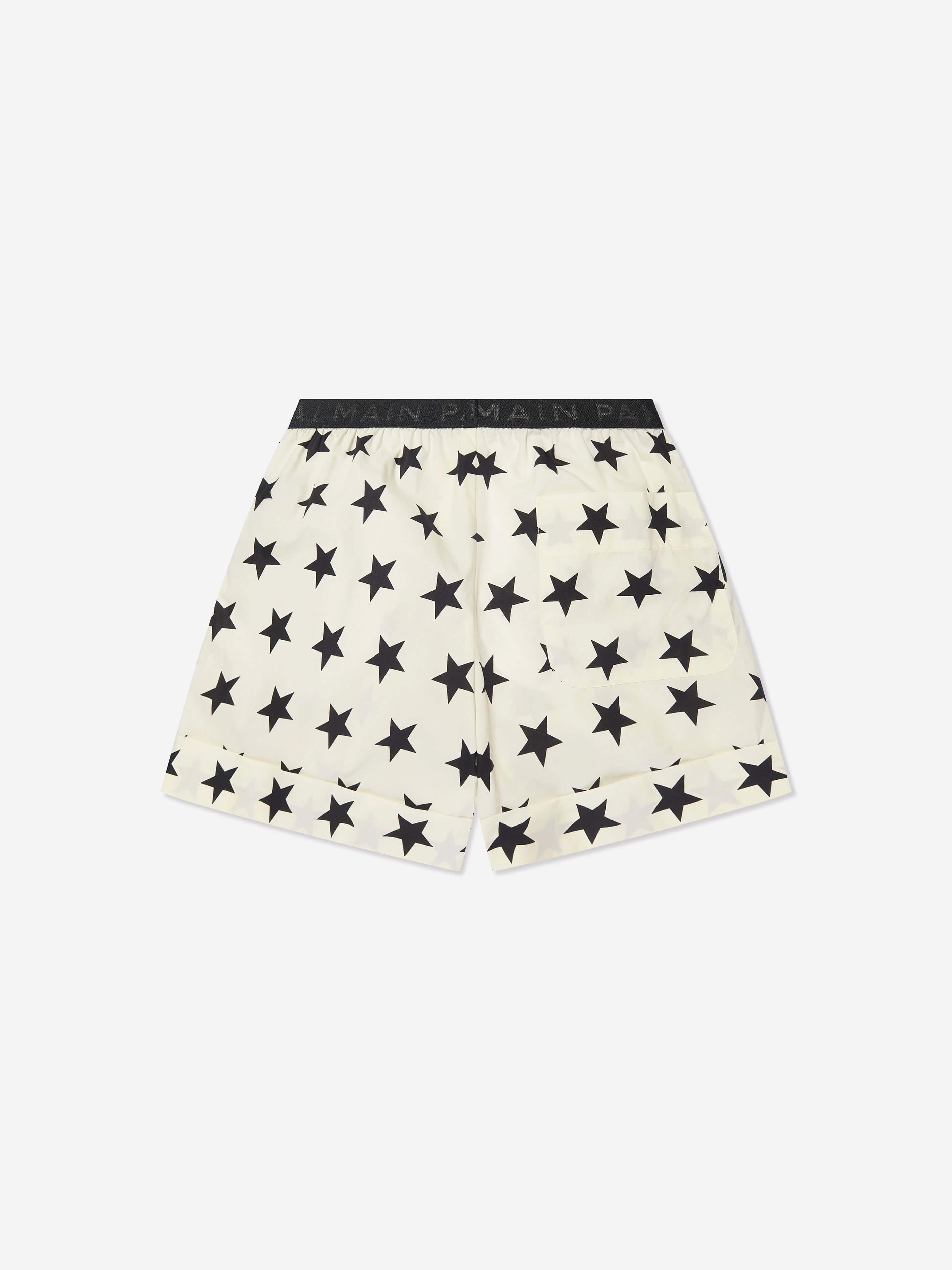 Balmain Girls Ivory Star Print Shorts - Stylish & Comfortable Casual Wear for Kids | Perfect for Playdates, School & Summer Outfits