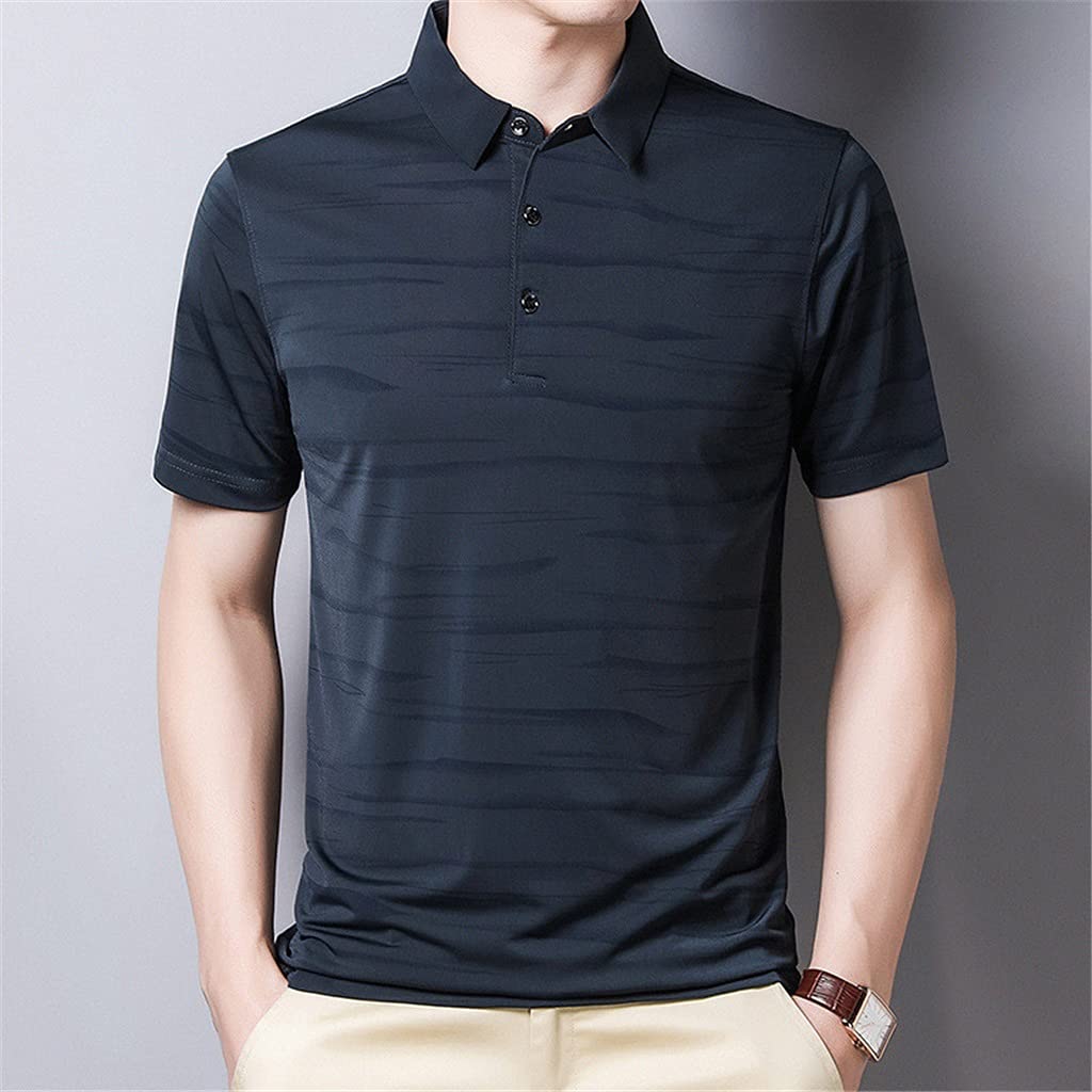 Men's Cool Summer Polo Shirt - Breathable Thin Streetwear Top for Office & Casual Wear | Korean Style Fashion | Color C, Size XL | Perfect for Work, Travel & Outdoor Activities