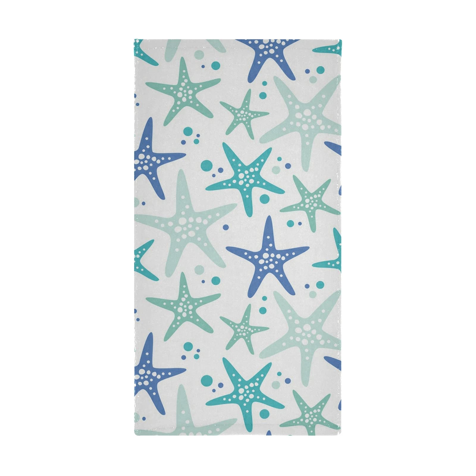 CHIFIGNO Cute Starfish Face Towels for Skincare - 2 Pack Soft Washcloths, Absorbent Dish Towels for Kitchen & Fingertip Bath Towels | Perfect for Spa Day, Facial Cleansing & Gentle Exfoliation