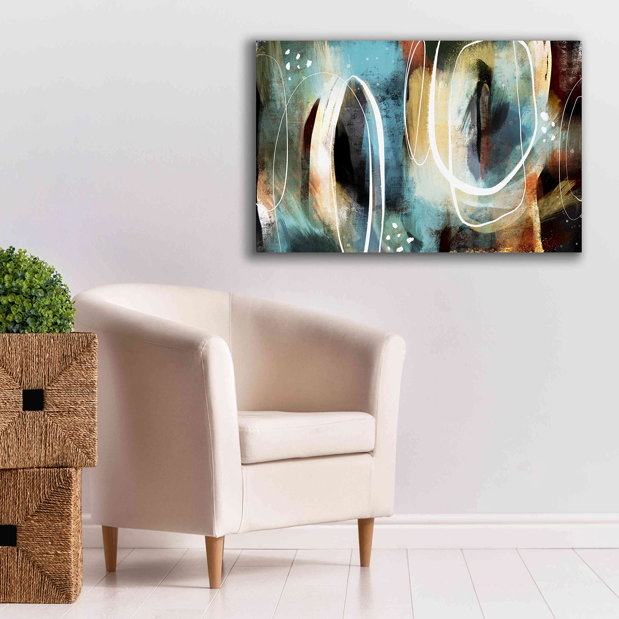 Delores Naskrent Velvet Cape Giclee Canvas Wall Art Print - 40x26 Inches Home Decor for Living Room, Bedroom & Office - Elegant Floral Painting for Modern Interior Design