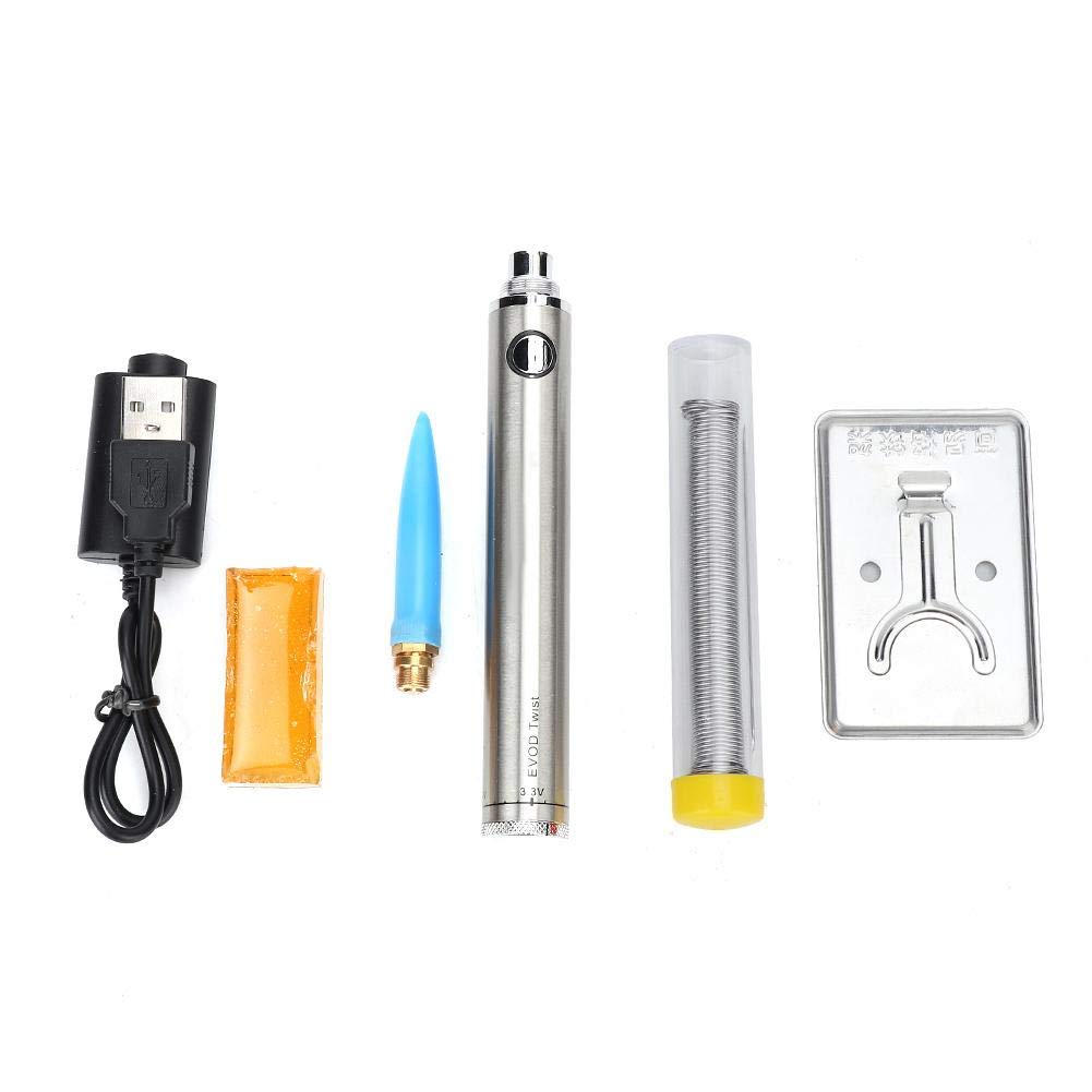 USB Soldering Iron Kit - Adjustable 3.3V/3.8V/4.3V/4.8V Temperature Control for PCB Repair, Electronics DIY Projects, and Small Circuit Board Soldering Work