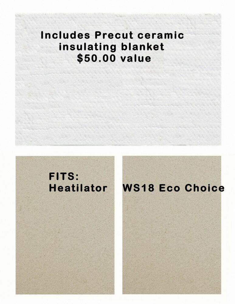 High-Temperature Baffle Board & Ceramic Fiber Blanket Kit - PP2560 for Wood Stoves, Fireplaces & Furnace Insulation - Heat Resistant & Fireproof Safety Solution