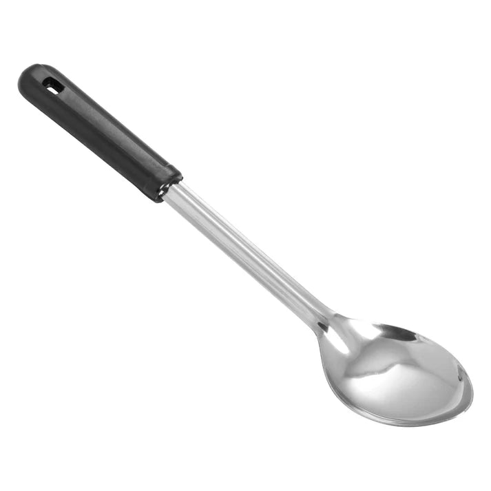 Winco BSOB 13 Black Handle 13-Inch Solid Basting Spoon - Perfect for Cooking, Grilling, BBQ & Kitchen Use